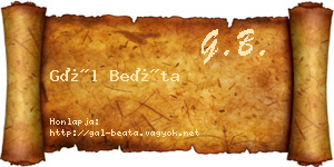 Gál Beáta névjegykártya
