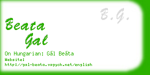 beata gal business card