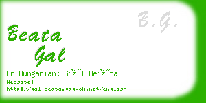 beata gal business card